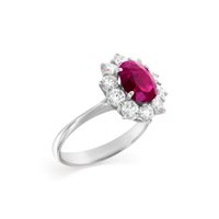 Ring Roman Gioielli Woman PRINCIPESSA in White Gold Rubino 1.91 Ct AN.RUB-J-1 - AN.RUB-J-1